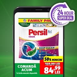 -50% Persil capsule 4în1 Discs Color Deep Clean, 100 spălări | Genius Deals